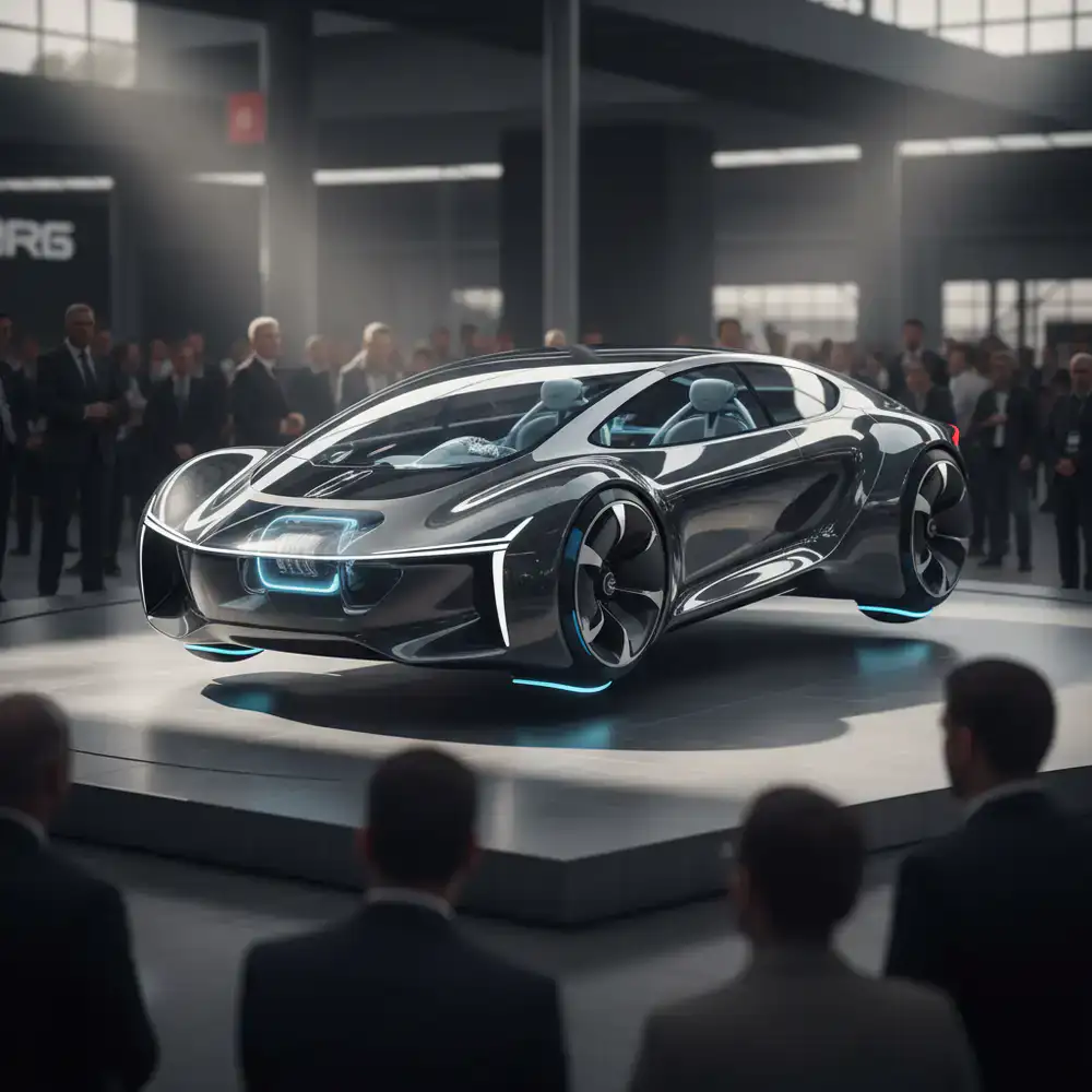 Futuristic concept car revealed at a major auto show